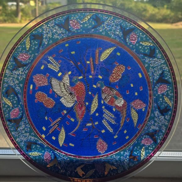 Vintage Houze Art Glass Decorative Mosaic Plate.Excellent Cond! - Picture 3 of 10